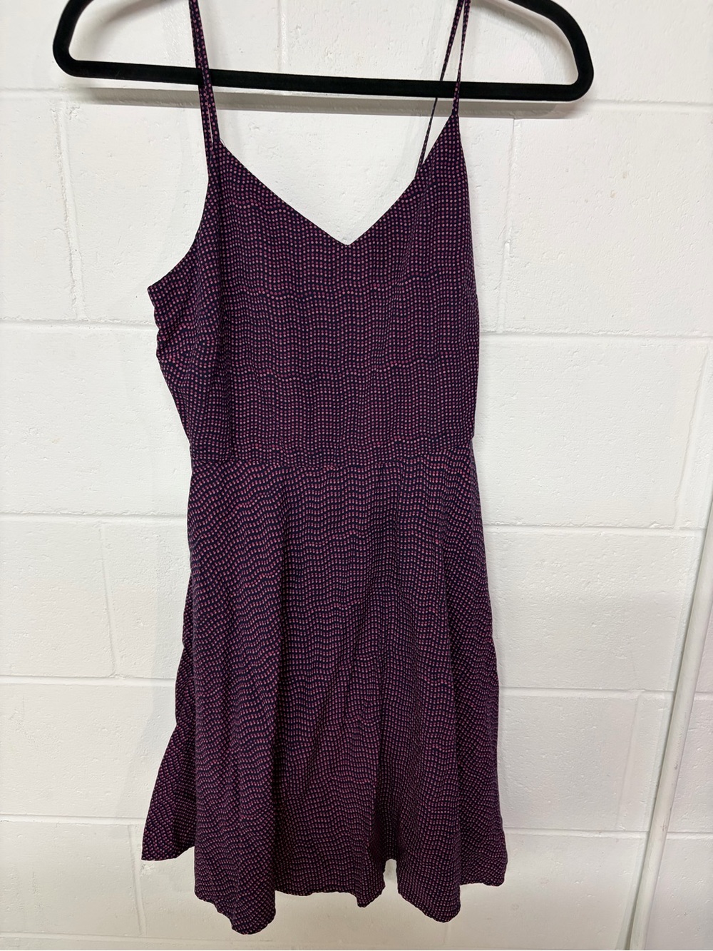 GAP Purple Polka-Print Spaghetti Strap Dress